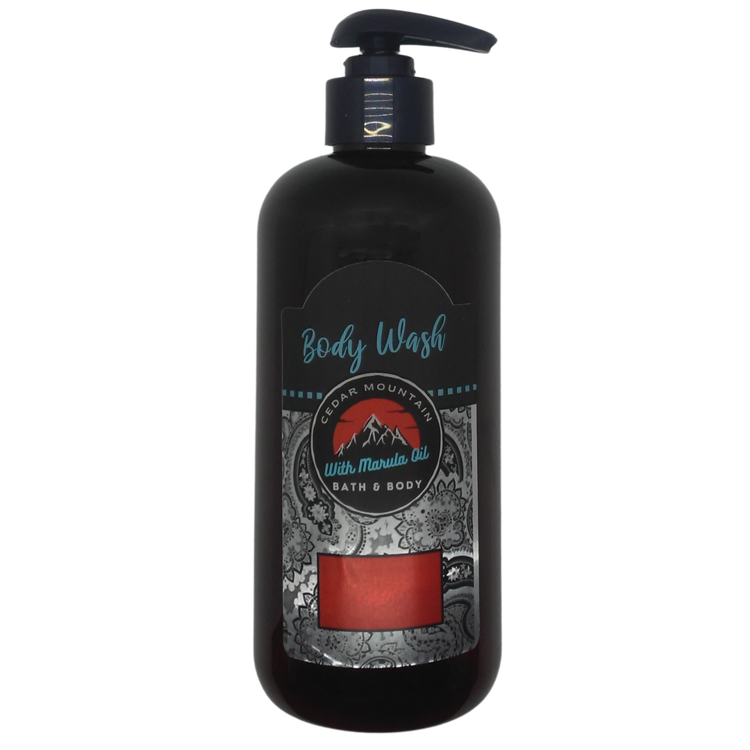 Cedar Mountain Citrus Basil Scented Body Wash With Marula Oil, 12 Oz