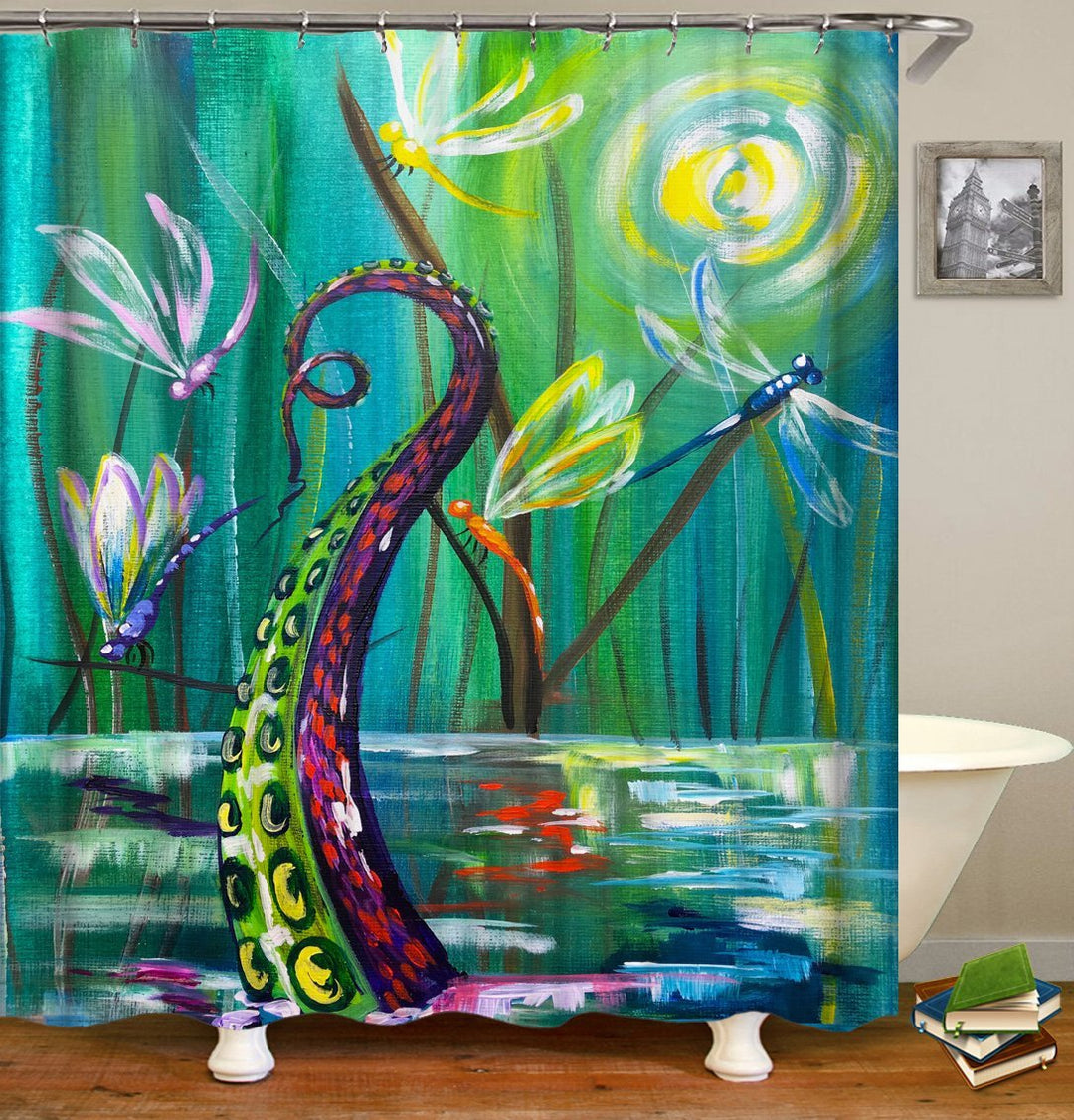 Dragonflies And Octopus’ Arm Shower Curtain