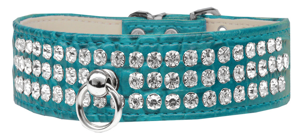 Mirage Pet Products 82-22-TQC16 Style No.73 Rhinestone Designer Croc D