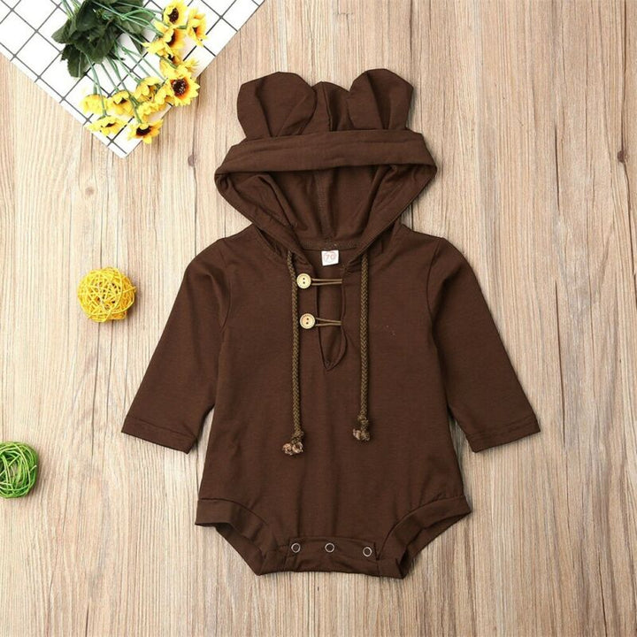 0 18M Baby Ear Hooded Bodysuit Newborn Baby Girl