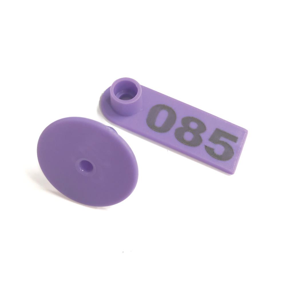 1-100 Cattle Number Ear Tags 5x2cm Purple Cow Sheep Pig Small