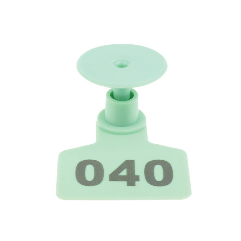 1-100 Cattle Number Ear Tags Set - Green Pig Sheep Goat Livestock