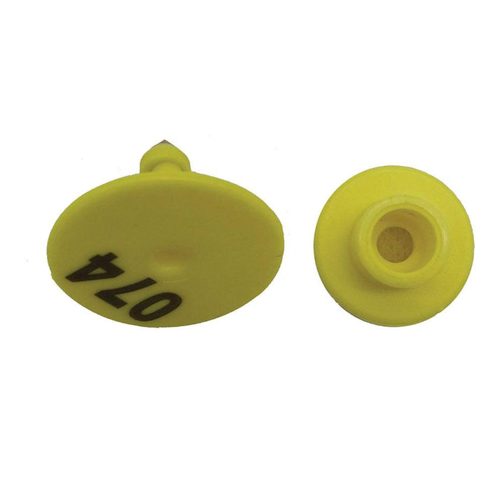 1-100 Cattle Number Ear Tags Set - Round Yellow Pig Sheep Goat