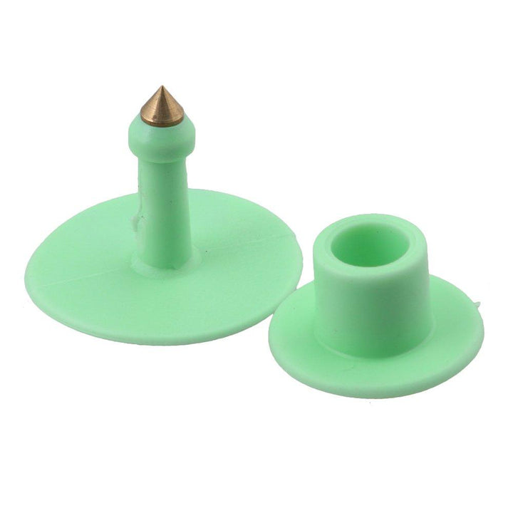 1-100 Cattle Number Ear Tags Set - Round Green Pig Sheep Goat