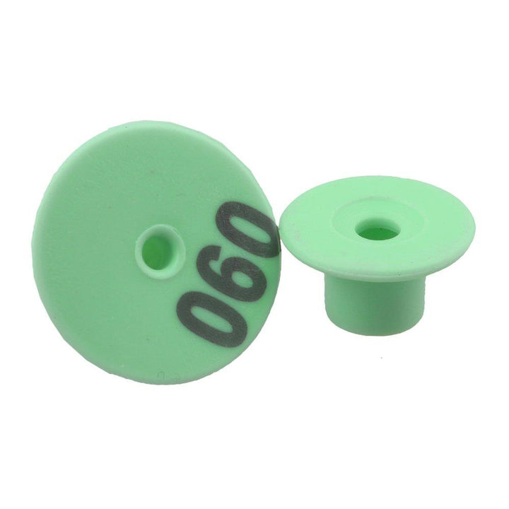 1-100 Cattle Number Ear Tags Set - Round Green Pig Sheep Goat