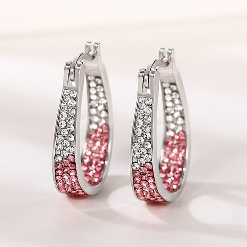 European And American Colorful Ear Clip Fashion Diamond Women's
