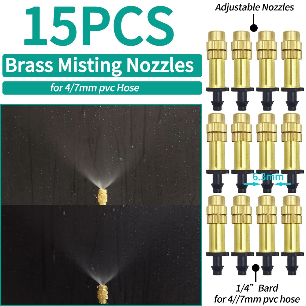 OASIS Greenhouse Watering Sprinkler Dripper Drip Irrigation Garden Adjustable Mist Emitters Stake Micro Spray Rotating Nozzle