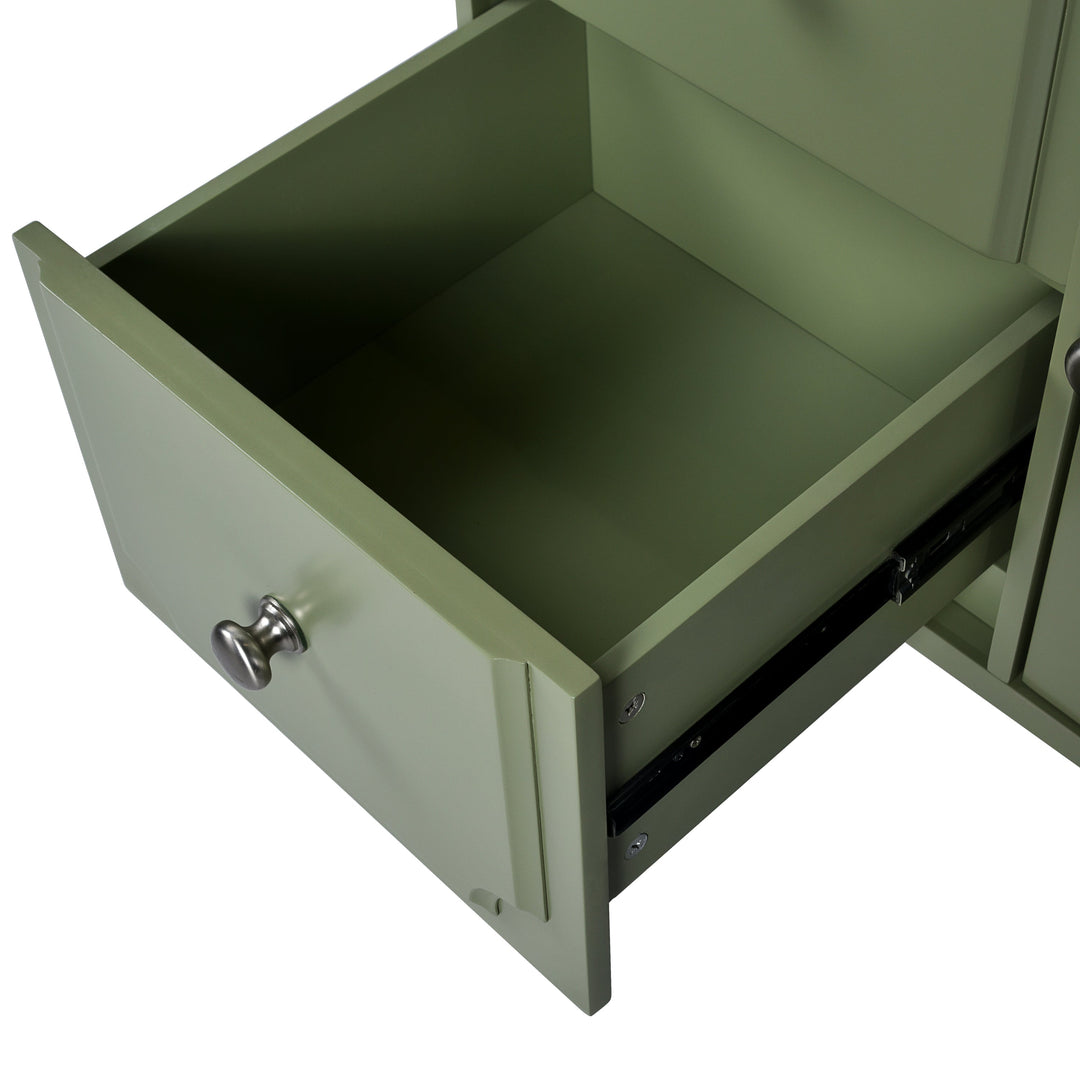 Retro Style 30'' Bathroom Vanity with Ceramic Sink Combo, Freestanding