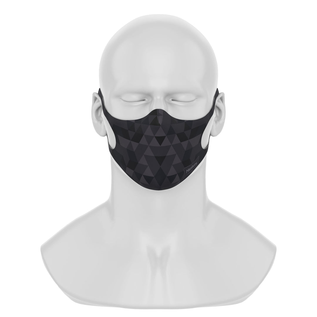 Maskery Design Face Mask Triangle of Black Shades