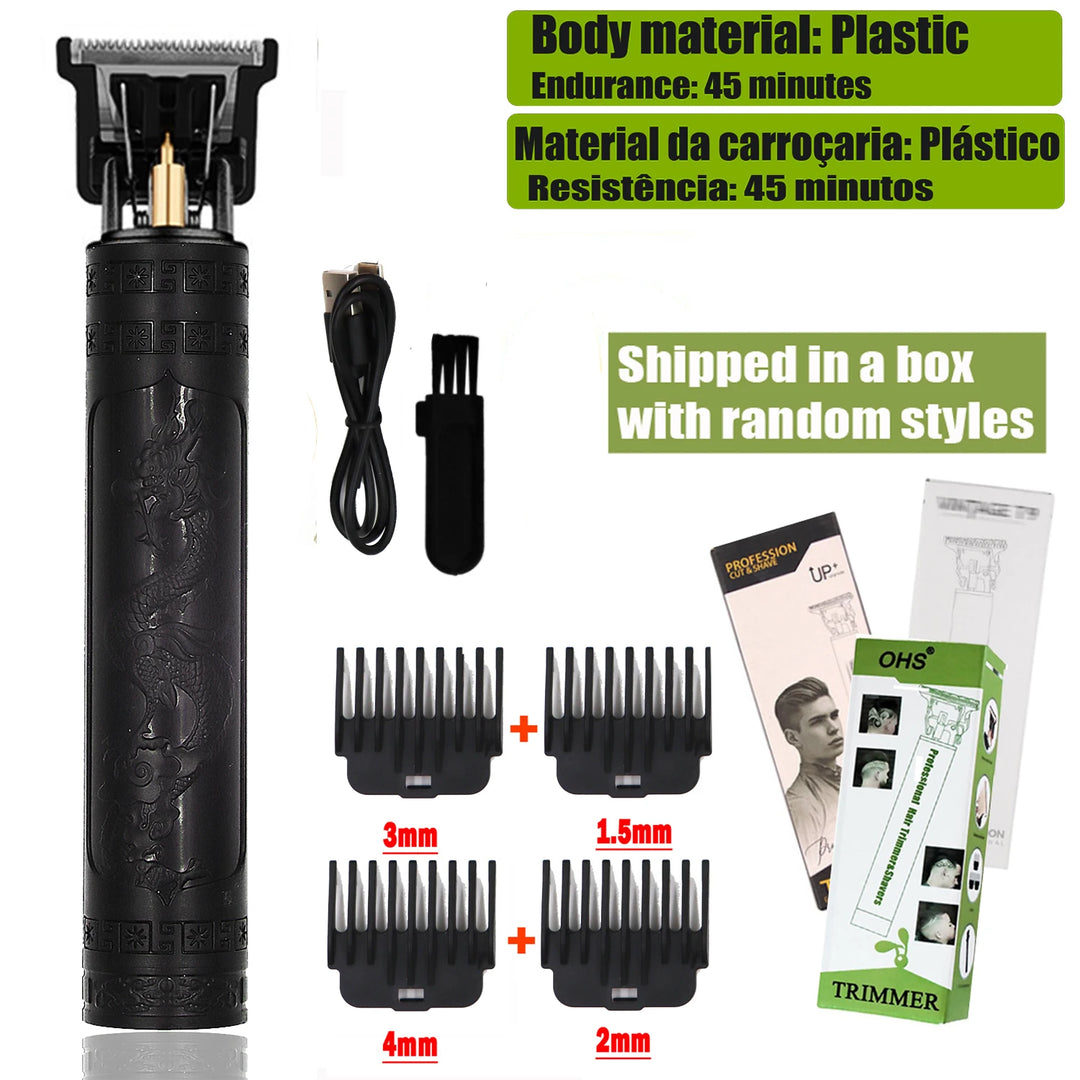 Vintage USB Fast Charging Cordless Hair Clipper Trimmer Portable Electric Shaver Professional Barber Hair Cutting Machine