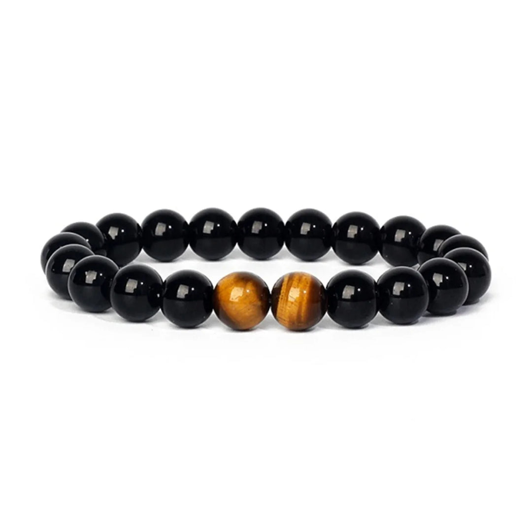 Man Bracelets Magnetic Hematite Tiger Eye Black Obisidian Triple Protection Health Care Women's Bracelet Weight Loss JewelryGift