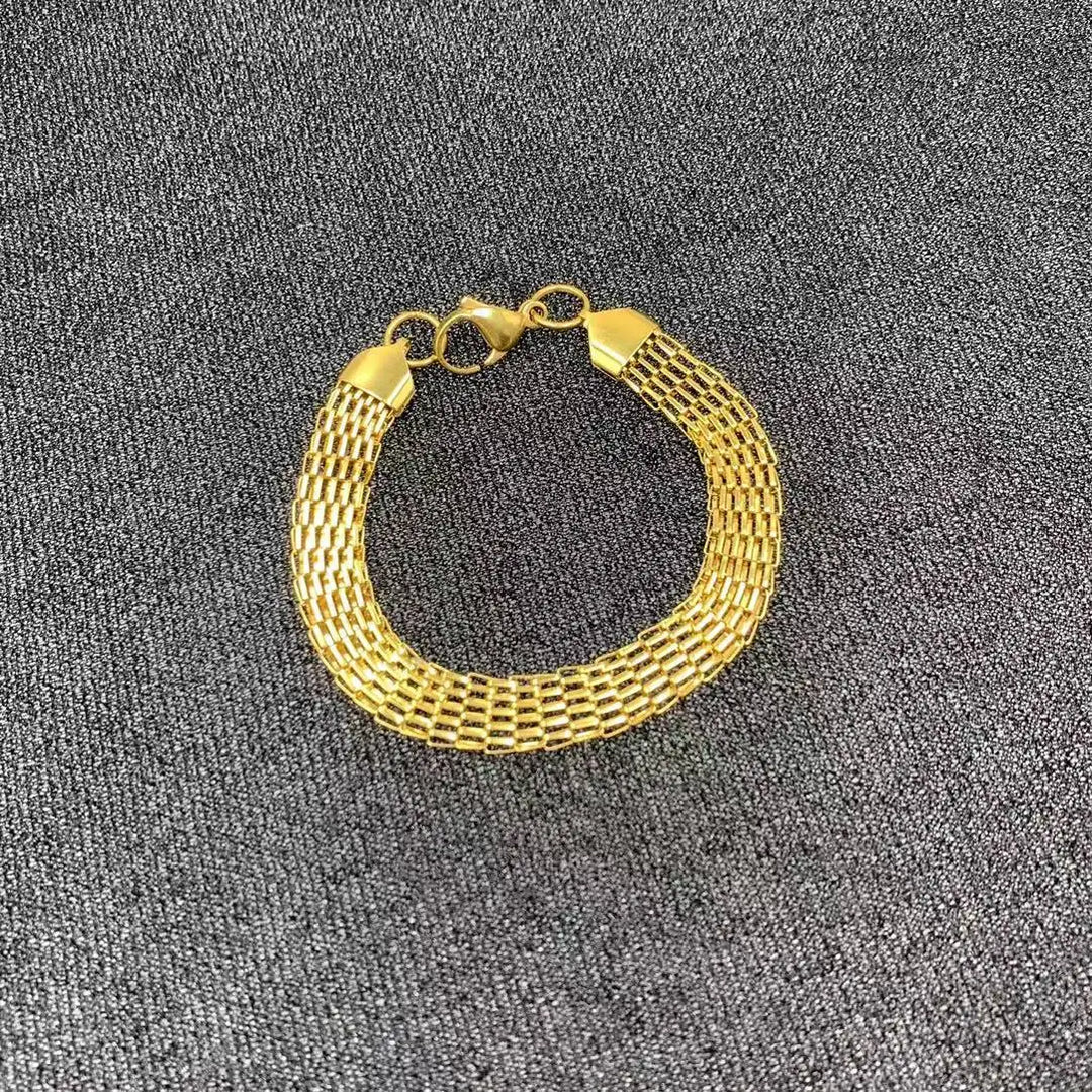 6mm8mm10mm Stainless Steel Mesh Necklaces Bracelets Set Jewelry For Men Women Hiphop Statement  USENSET