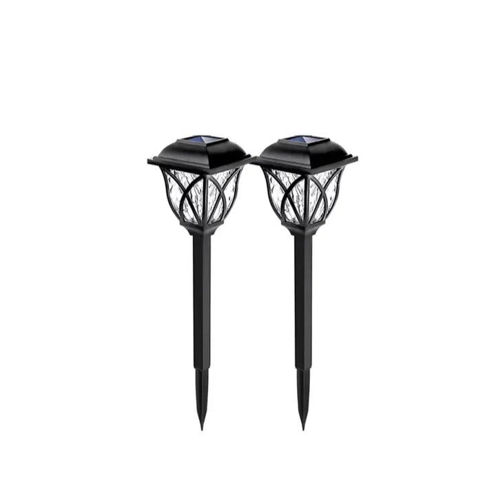 2 Pack LED Solar Lawn Lights Outdoor Waterproof Warm Light Model Garden Courtyard Walkway Villa Landscape Decorative Lights