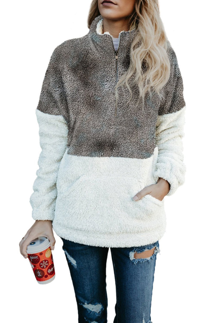 Tie-dye Oversize Fluffy Fleece Pullover Sweatshirt