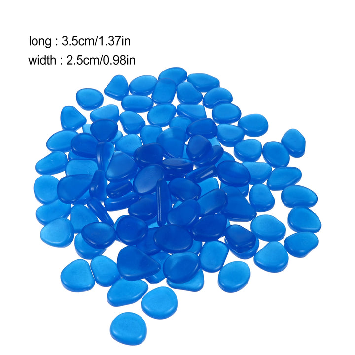 100 Pcs Luminous Stones Pebbles Rocks for Fish Tank Aquarium Succulents Pot Decor Glow Dark Polystyrene Resin Garden Pathway