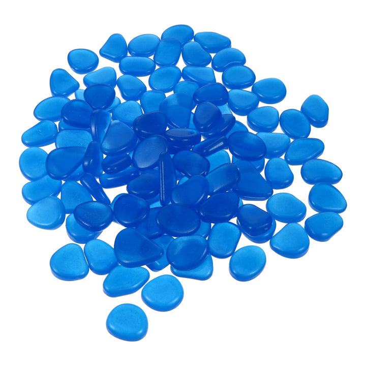 100 Pcs Luminous Stones Pebbles Rocks for Fish Tank Aquarium Succulents Pot Decor Glow Dark Polystyrene Resin Garden Pathway
