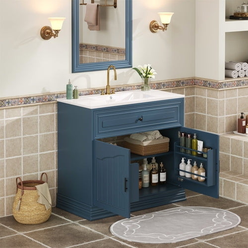 36' Luxurious Bathroom Vanity with Ceramic Sink, Bathroom Vanities