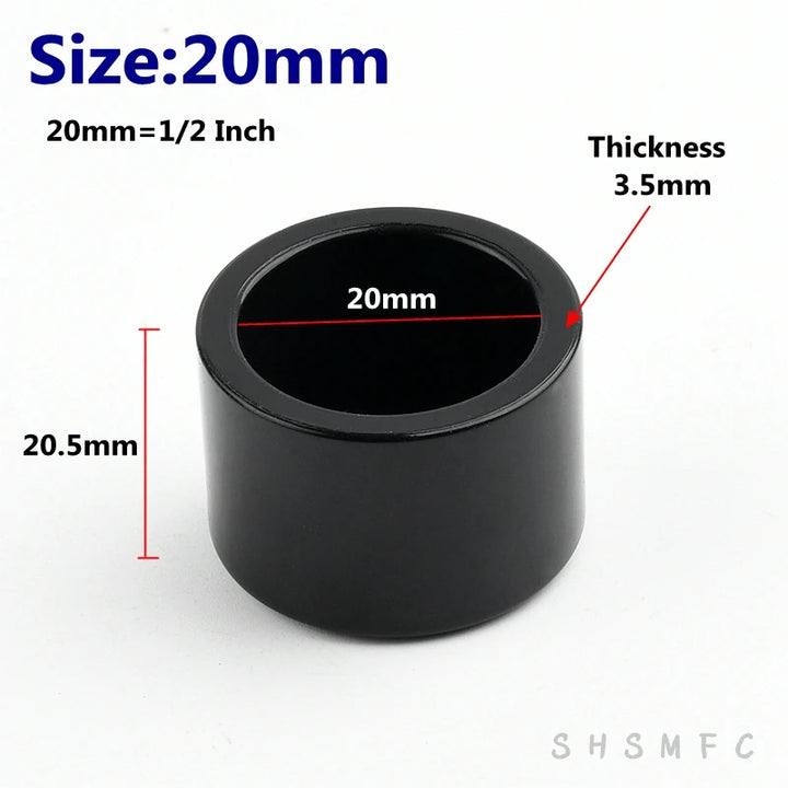 2~20PCS 20,25mm Thicken Black UPVC Connectors Aquarium Accessories Fish Tank Joints Garden Irrigation Fittings Water Pipe Joint