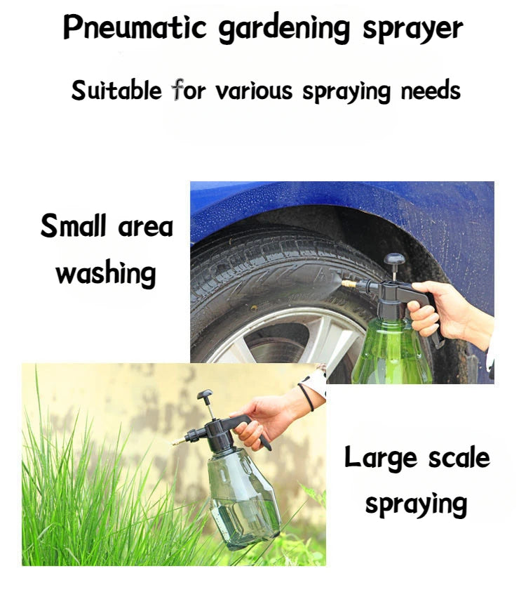 Versatile 50.72oz Garden Watering Can with Adjustable Nozzle - Durable, Easy-to-Use Pressure Sprayer for Plants & Disinfection