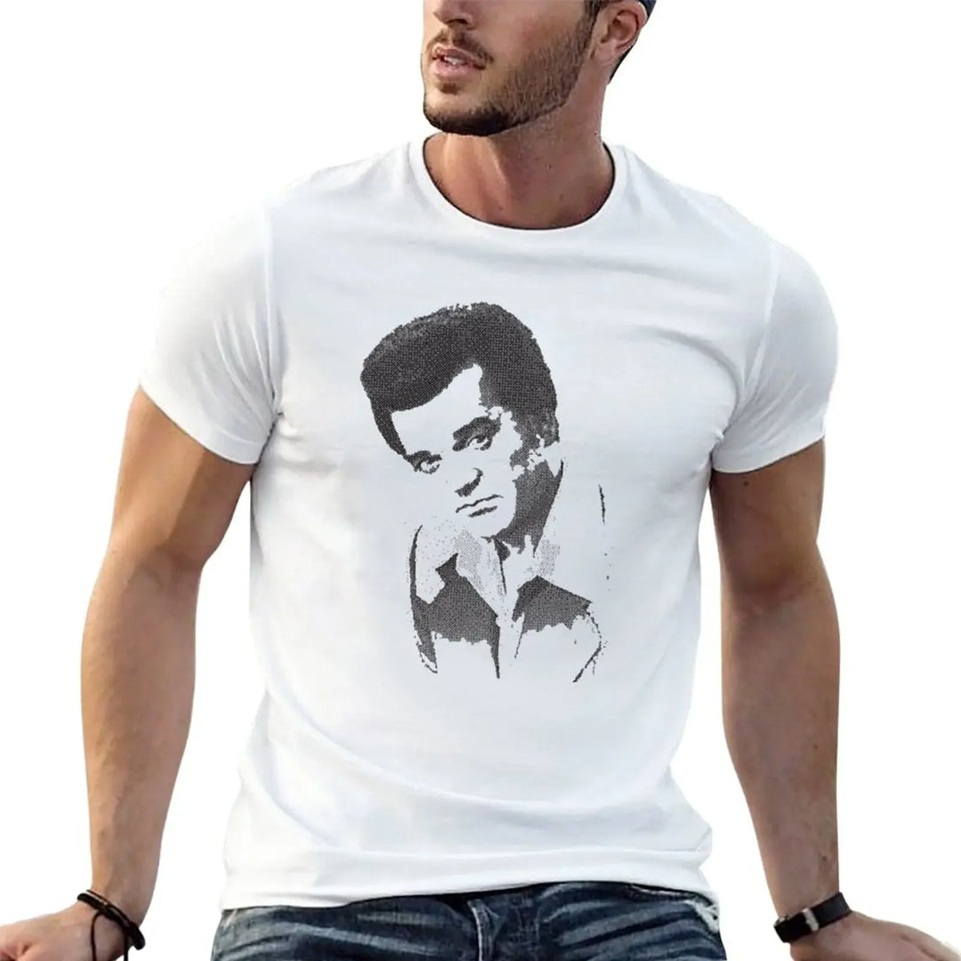 New Conway Twitty Halftone T-Shirt hippie clothes Tee shirt custom t shirts sports fan t-shirts workout shirts for men