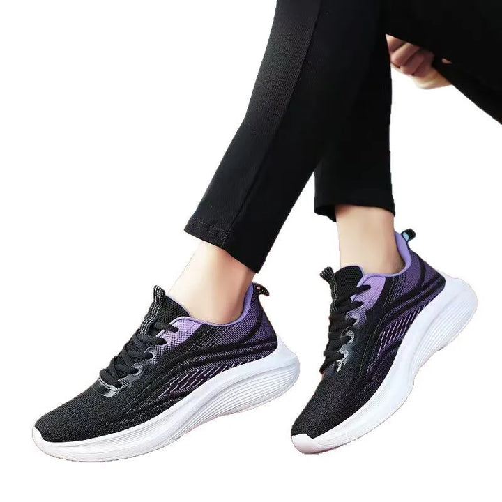 2025 Breathable Lace-up Running Shoes for Women Air Cushion Athletic Sneakers Lightweight Air Mesh Outdoor Sports Training Shoes