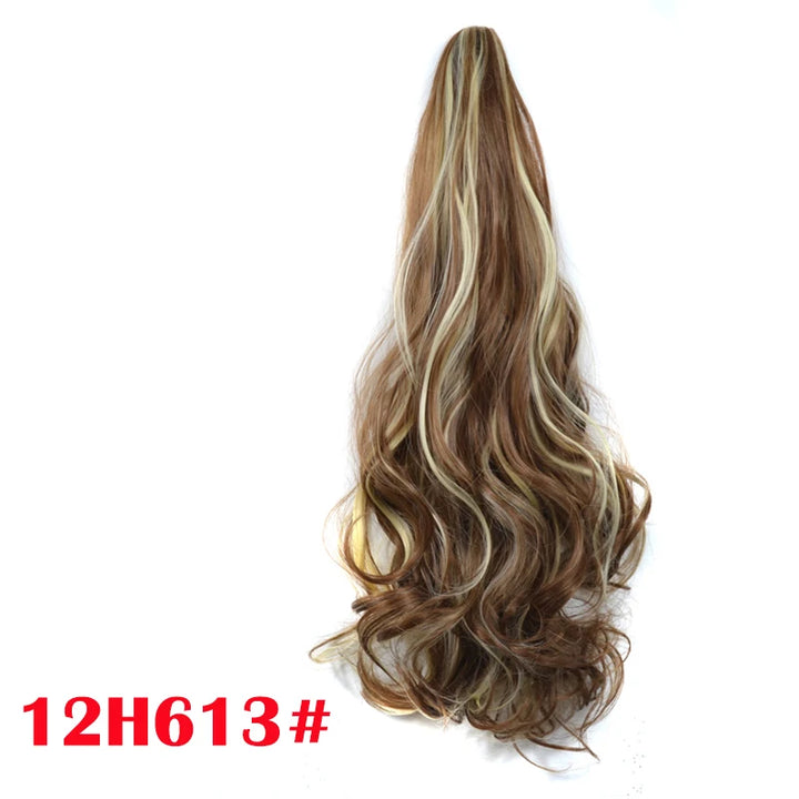 Synthetic Claw Clip On Ponytail Wavy False Hair Extension Hairpiece for Women Accessories