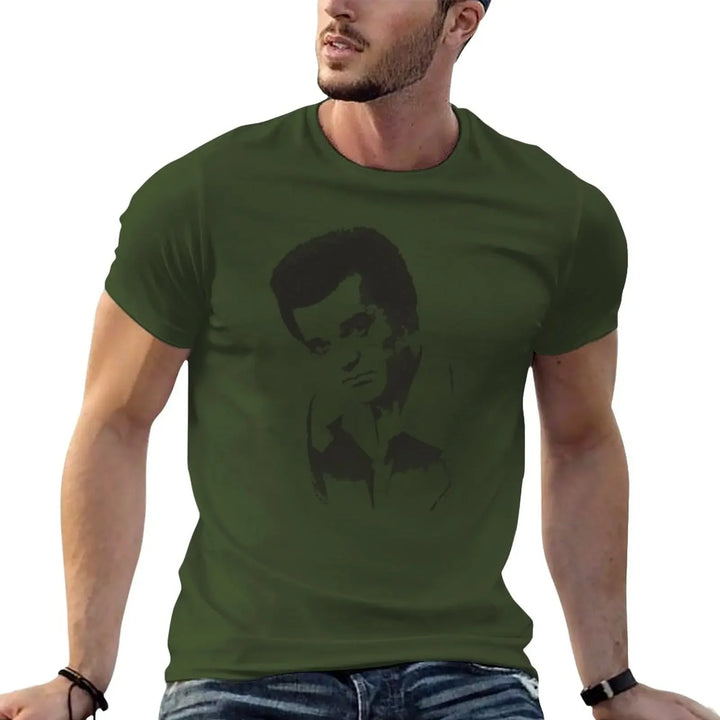 New Conway Twitty Halftone T-Shirt hippie clothes Tee shirt custom t shirts sports fan t-shirts workout shirts for men
