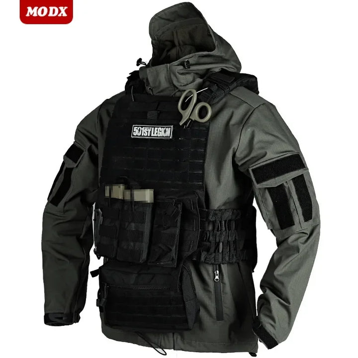 SP2 Assault 2.0 Combat Coat Spring Autumn Men Loose Windproof  Wear Resistant Tactical Top Outdoor Hooded Multi-pocket Uniform