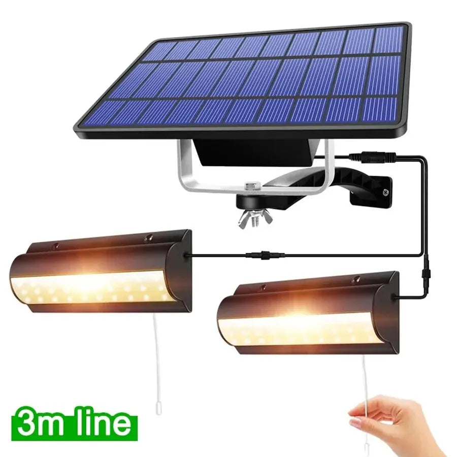 Solar Lights Indoor Outdoor Solar Shed Light With Pull Wire Switch Sol ...