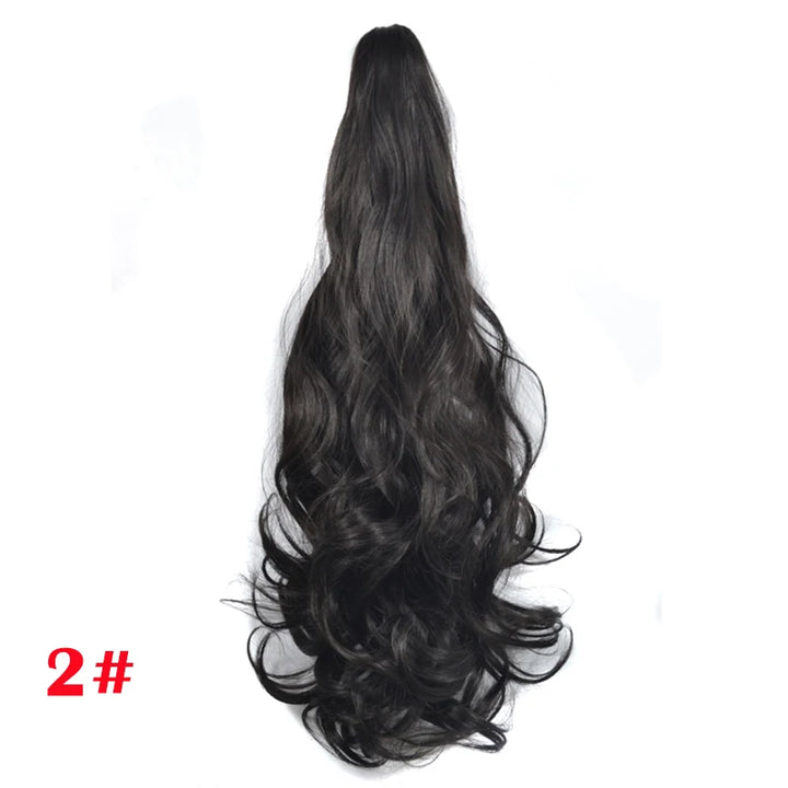 Synthetic Claw Clip On Ponytail Wavy False Hair Extension Hairpiece for Women Accessories