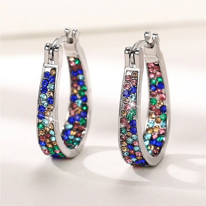 European And American Colorful Ear Clip Fashion Diamond Women's