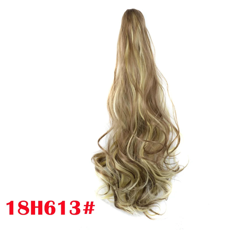 Synthetic Claw Clip On Ponytail Wavy False Hair Extension Hairpiece for Women Accessories