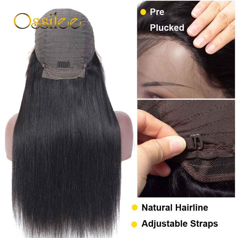 13x4/13x6 Straight Lace Front Human Hair Wigs 360 Lace Frontal Wigs