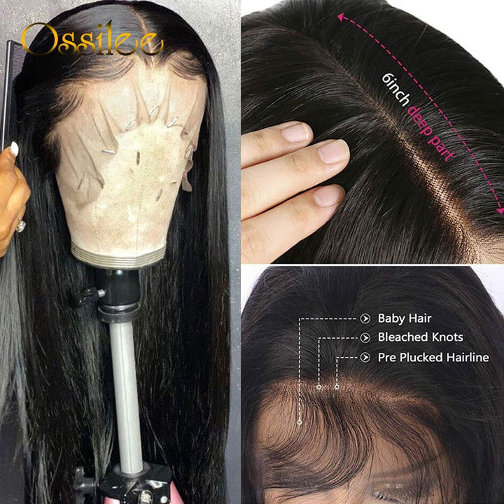 13x4/13x6 Straight Lace Front Human Hair Wigs 360 Lace Frontal Wigs