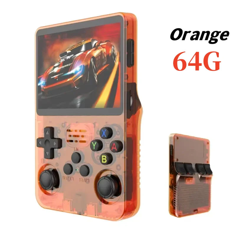 R36S Retro Handheld Video Game Console Linux System 3.5 Inch IPS Screen Portable Player 64GB GamesMultiple colors are available