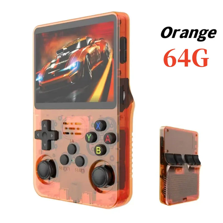 R36S Retro Handheld Video Game Console Linux System 3.5 Inch IPS Screen Portable Player 64GB GamesMultiple colors are available