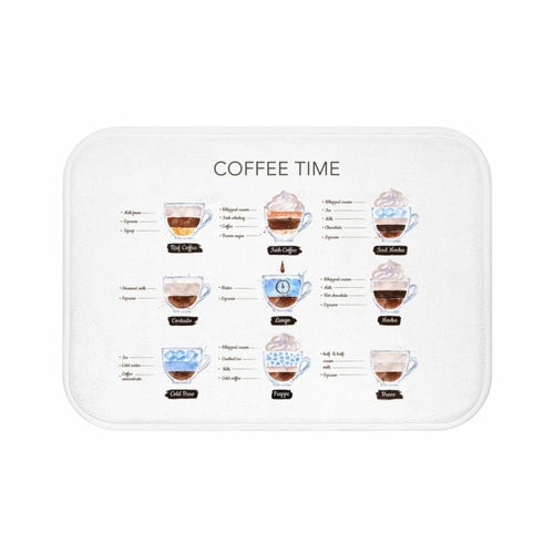 Coffee Time Drinks Bath Mat Home Accents