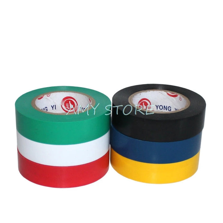 1Pc PVC 18mm Electric Wire Cable Wrap Insulation Electrical Adhesive Tape Flame Retardant Connect Waterproof High-Temp 18M Roll
