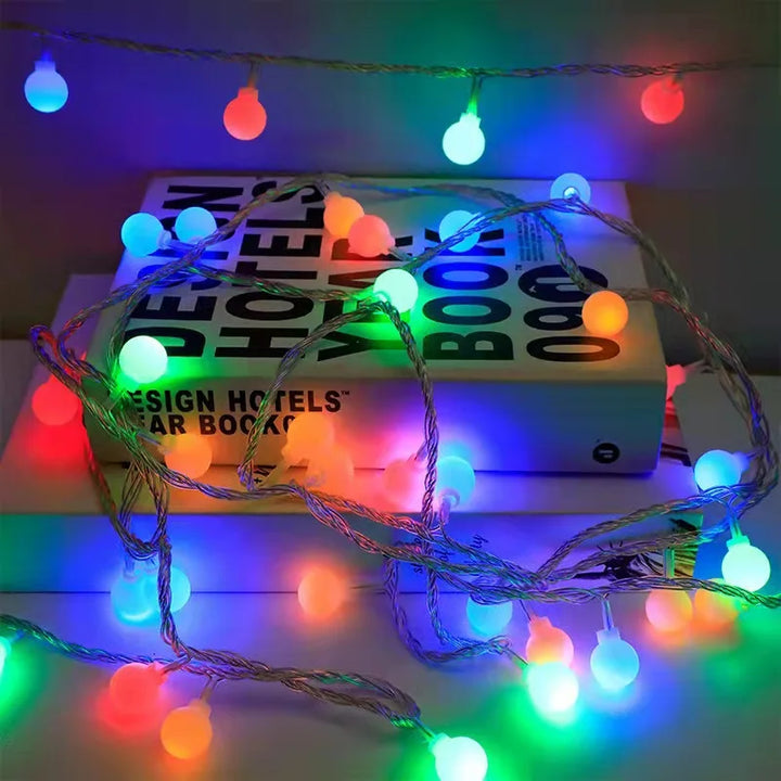 12M USB/Battery Power LED Ball Garland Fairy String Lights Birthday Home Christmas Holiday Wedding Party Decoration