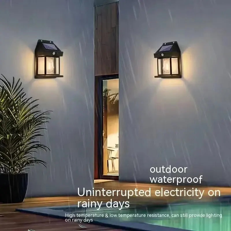 Powerful Outdoor Solar LED Street Light Waterproof Solar Lamp Garden Yard Pathway Wall Decoration External Lighting Fixture
