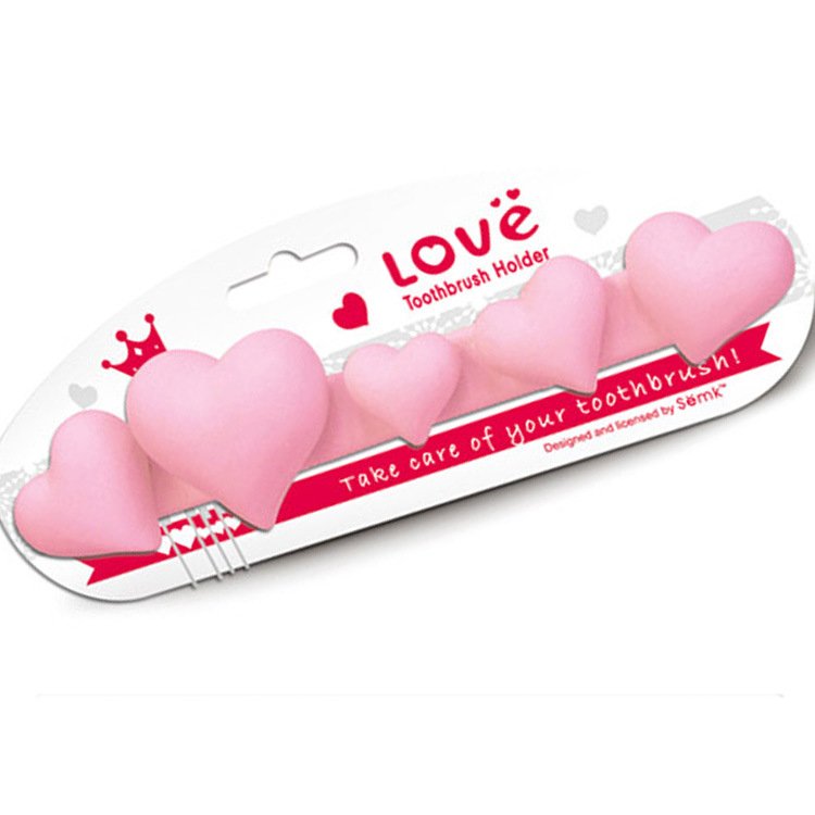 Red Heart Toothbrush Holder