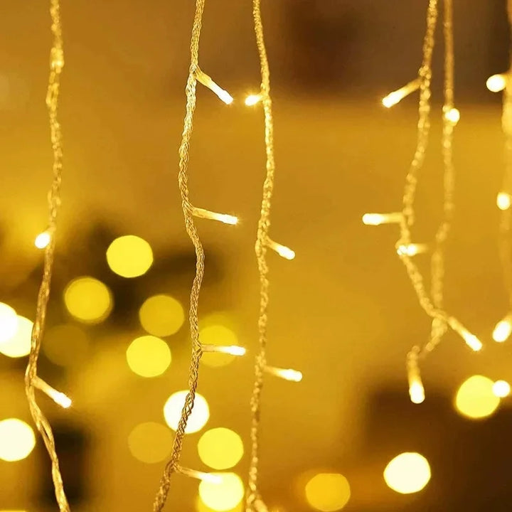 Christmas Decoration Led Lights for Outdoor New Year's Garland Fairy Strip Curtain String Wedding Street Garden Holiday Lighting