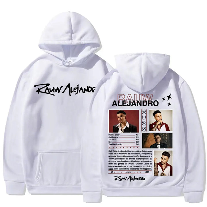 Rapper Rauw Alejandro 2025 Tour Merch Pullovers Men Women Fashion Trend High Quality Hoodies Casual Fleece Bodywarmer Sweatshirt