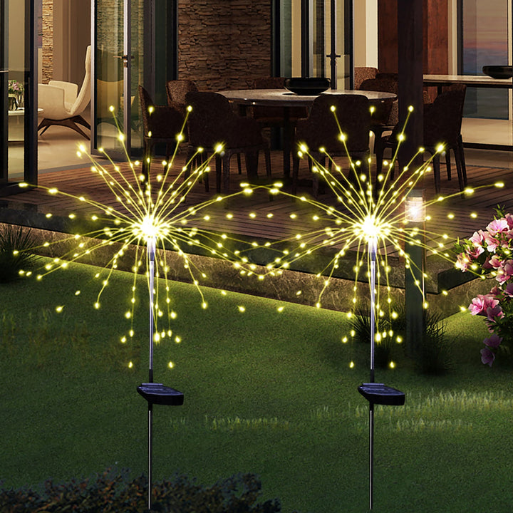 Solar Firework Outdoor Lights, 120 LED Waterproof Solar Garden Lights,