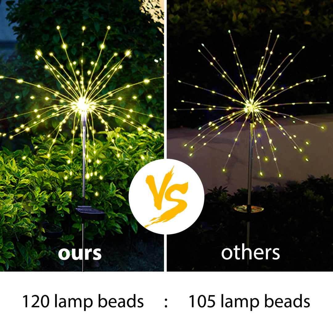 Solar Firework Outdoor Lights, 120 LED Waterproof Solar Garden Lights,