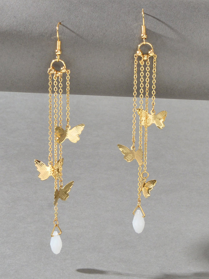 Multi-layer Chains Butterfly Earrings Drop Dangle Ear Hook Jewelry