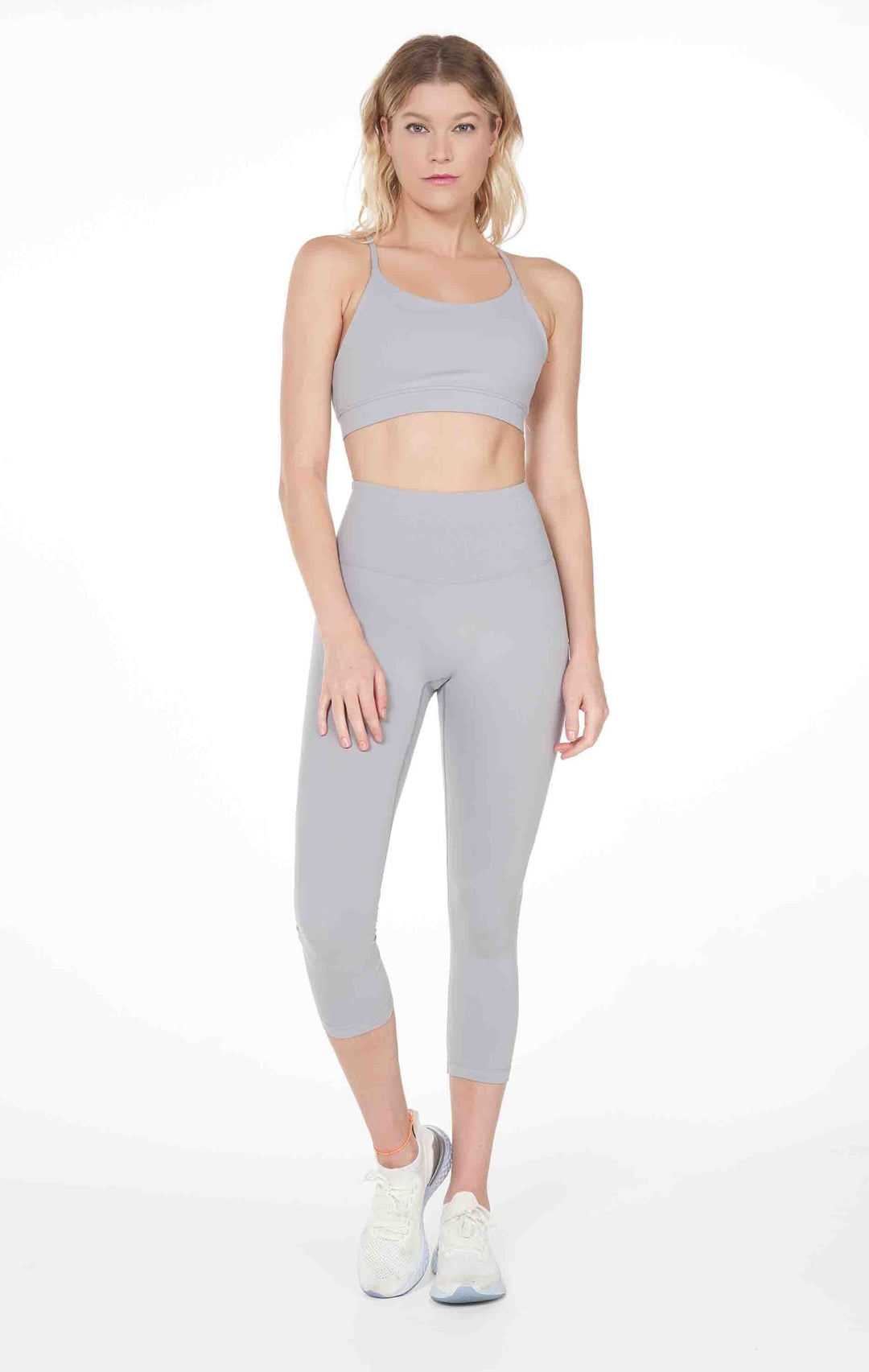 Hybrid Cloudlux Capri Leggings High Waist - Stone Grey