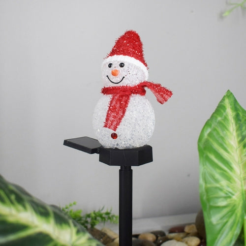 Solar Outdoor Decor Light Christmas Snowman Decoration Stake light