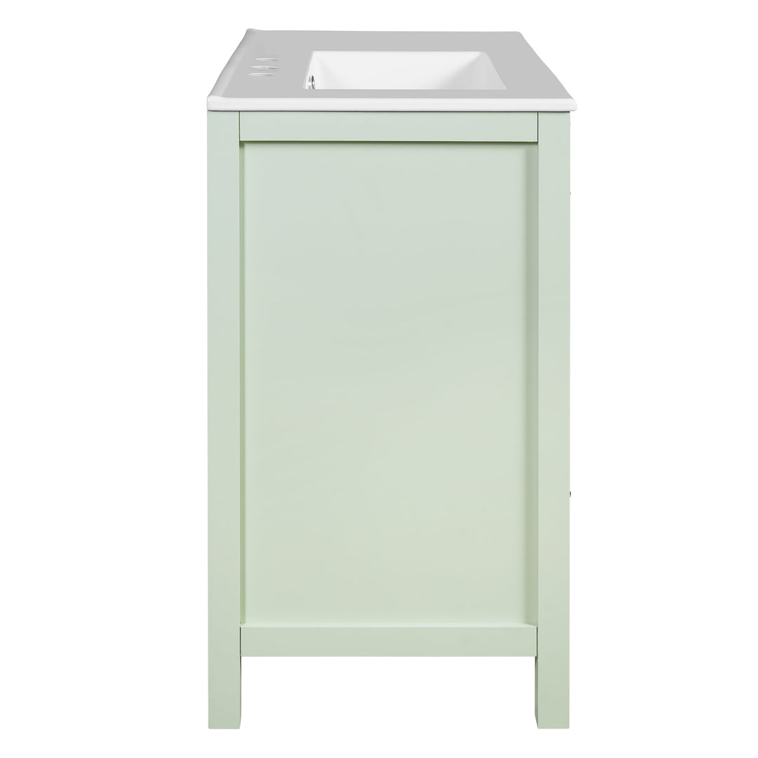 36' Bathroom Cabinet with Waffle Texture Doors, Bathroom Vanity with