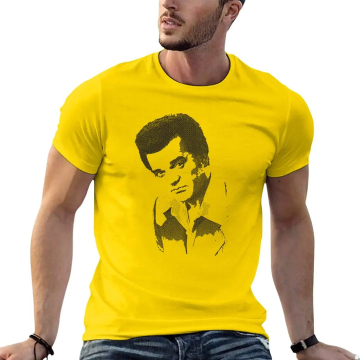 New Conway Twitty Halftone T-Shirt hippie clothes Tee shirt custom t shirts sports fan t-shirts workout shirts for men